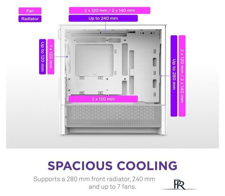 Корпус NZXT H3 Flow CC-H31FW-01 - Изображение №5 — Интернет-магазин ПроЗаказ