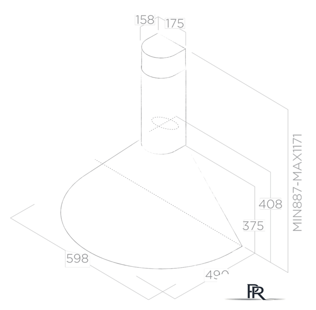 Кухонная вытяжка Elica Tonda WH F/60 2939587C - Изображение №3 — Интернет-магазин ПроЗаказ