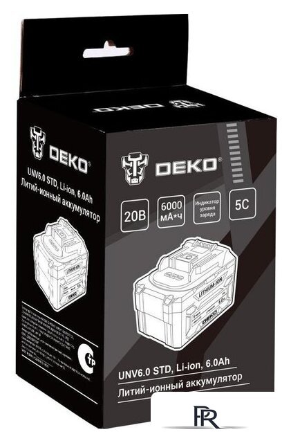Аккумулятор Deko UNV6.0 STD 085-1086 (20В/6 Ач) - Изображение №2 — Интернет-магазин ПроЗаказ