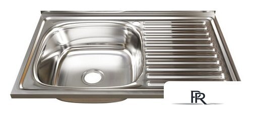 Кухонная мойка Mixline 528174 (левая, полированная, 0.6 мм) - Изображение №1 — Интернет-магазин ПроЗаказ