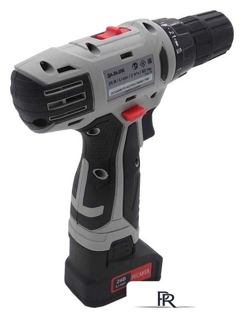 Дрель-шуруповерт Ресанта ДА-24-2ЛК (с 2-мя АКБ, кейс) - Изображение №2 — Интернет-магазин ПроЗаказ