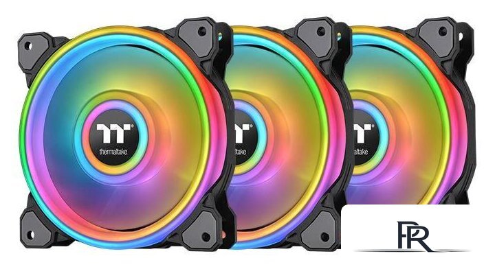 Комплект вентиляторов для корпуса Thermaltake Riing Quad 12 RGB TT Premium 3 Fan Pack CL-F088-PL12SW-A - Изображение №1 — Интернет-магазин ПроЗаказ