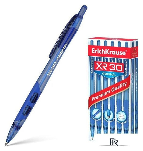 Набор шариковых ручек Erich Krause XR-30 Original синий 43620 (12 шт) - Изображение №1 — Интернет-магазин ПроЗаказ