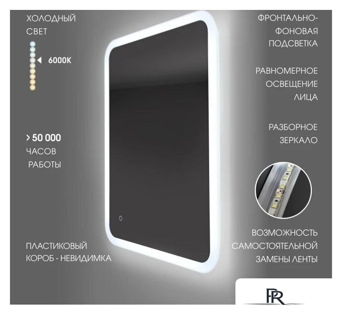  Алмаз-Люкс Зеркало Palmer 8060s-6 - Изображение №4 — Интернет-магазин ПроЗаказ