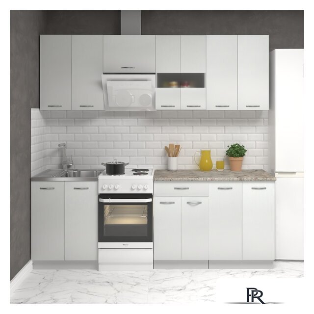 Готовая кухня Mio Tesoro Экстра-лайт 2.2 (белый/марсель) - Изображение №1 — Интернет-магазин ПроЗаказ