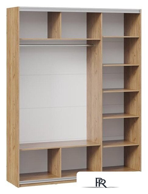 Шкаф-купе Трия Оскар Хилтон Т2 1800 271090 (ручка черная/дуб крафт золотой/графит матовый) - Изображение №2 — Интернет-магазин ПроЗаказ