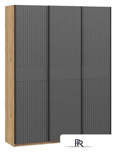 Шкаф-купе Трия Оскар Хилтон Т2 1800 271090 (ручка черная/дуб крафт золотой/графит матовый) - Изображение №1 — Интернет-магазин ПроЗаказ