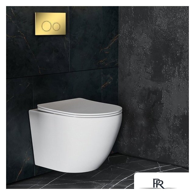 Унитаз подвесной Roxen Antares в комплекте с инсталляцией StounFix Dual Fresh 6 в 1 968010 (кнопка: золото глянцевое ) - Изображение №9 — Интернет-магазин ПроЗаказ