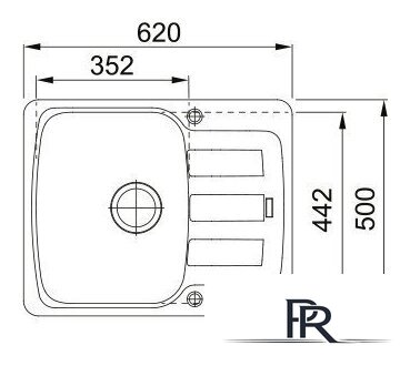 Кухонная мойка Franke Antea AZG 611-62 114.0693.553 (матовый черный) - Изображение №2 — Интернет-магазин ПроЗаказ