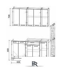 Готовая кухня Интерлиния Мила Лайт 1.5 (белый платинум/белый платинум/дуб бунратти) - Изображение №6 — Интернет-магазин ПроЗаказ