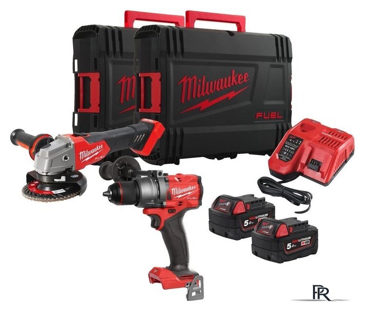  Milwaukee M18 FPP2E3-502X 4933492516 (шуруповерт, болгарка, 2 АКБ, кейс) - Изображение №1 — Интернет-магазин ПроЗаказ