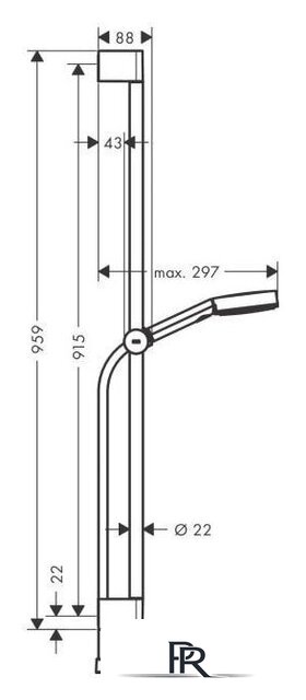 Душевой гарнитур  Hansgrohe Pulsify Select 105 3jet Relaxation 24170700 (белый матовый) - Изображение №2 — Интернет-магазин ПроЗаказ