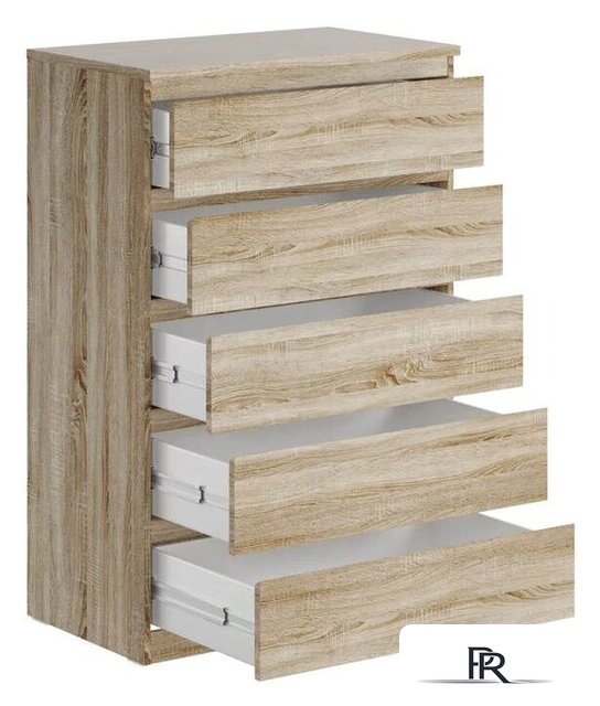 Комод Mio Tesoro Мальта 5 ящиков 80x121 2.05.02.090.3 (дуб сонома) - Изображение №3 — Интернет-магазин ПроЗаказ