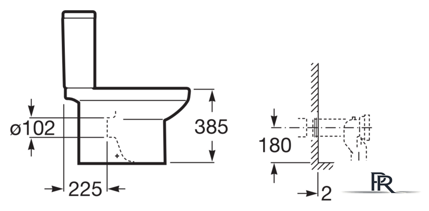 Унитаз напольный Roca Dama Senso [342517000] (без бачка, без сиденья) - Изображение №5 — Интернет-магазин ПроЗаказ