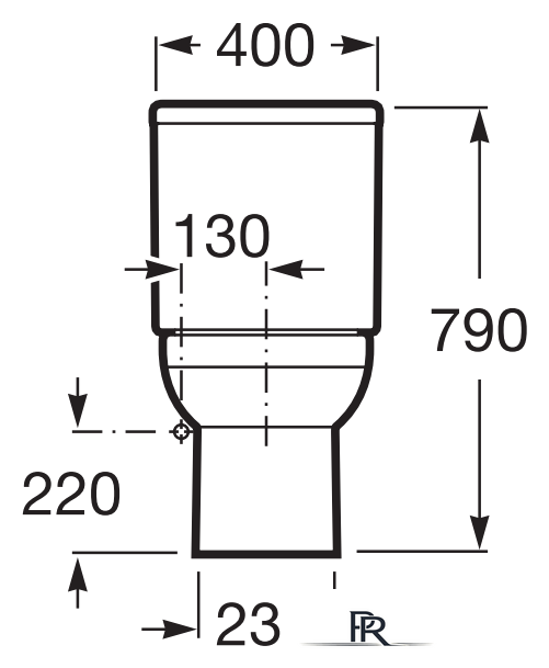 Унитаз напольный Roca Dama Senso [342517000] (без бачка, без сиденья) - Изображение №4 — Интернет-магазин ПроЗаказ