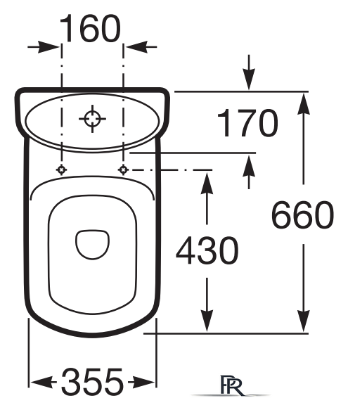 Унитаз напольный Roca Dama Senso [342517000] (без бачка, без сиденья) - Изображение №3 — Интернет-магазин ПроЗаказ