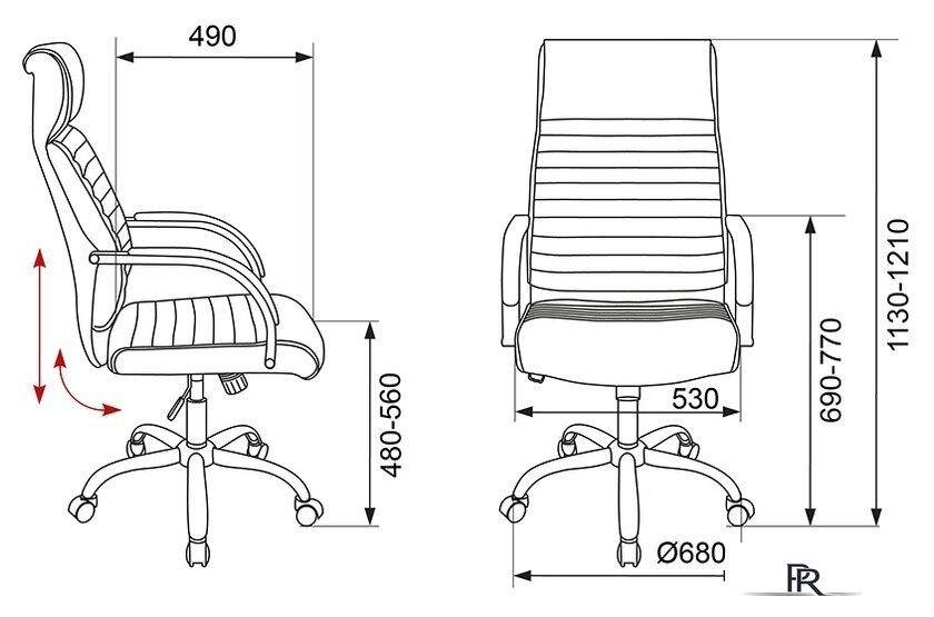 Офисное кресло Бюрократ T-8010SL (черный) - Изображение №5 — Интернет-магазин ПроЗаказ