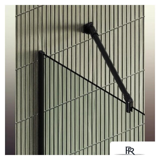 Душевая стенка MaybahGlass 195x89 MGD-689-6у (прозрачное стекло/черный) - Изображение №2 — Интернет-магазин ПроЗаказ