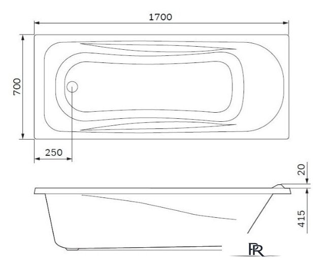 Ванна AM.PM Spirit W76A-170-070W-A - Изображение №4 — Интернет-магазин ПроЗаказ
