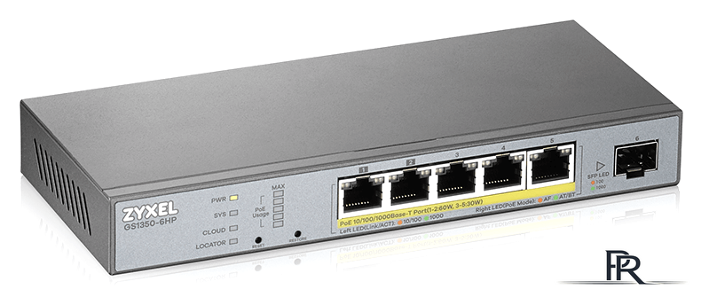 Управляемый коммутатор 2-го уровня Zyxel GS1350-6HP - Изображение №4 — Интернет-магазин ПроЗаказ