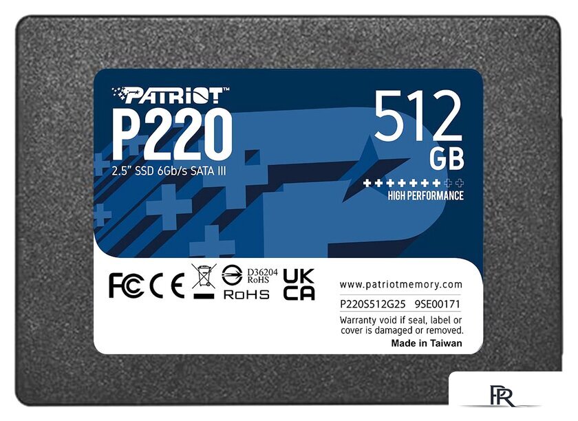 SSD Patriot P220 512GB P220S512G25 - Изображение №1 — Интернет-магазин ПроЗаказ