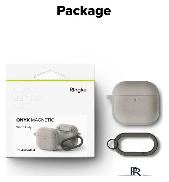 Чехол Ringke Onyx Magnetic для Airpods 4 Warm Gray - Изображение №11 — Интернет-магазин ПроЗаказ