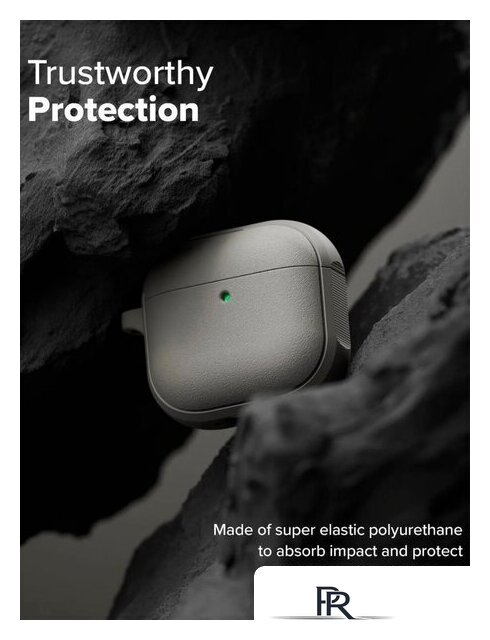 Чехол Ringke Onyx Magnetic для Airpods 4 Warm Gray - Изображение №7 — Интернет-магазин ПроЗаказ