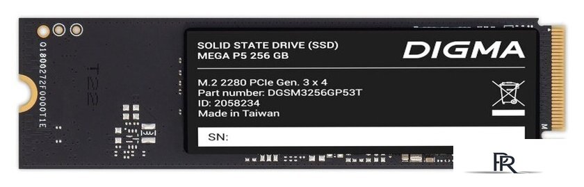 SSD Digma Mega P5 256GB DGSM3256GP53T - Изображение №1 — Интернет-магазин ПроЗаказ
