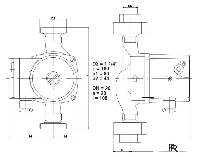 Циркуляционный насос IMP Pumps GHN 20/60-180 - Изображение №2 — Интернет-магазин ПроЗаказ