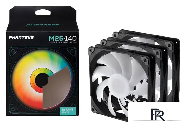 Комплект вентиляторов для корпуса Phanteks M25-140 D-RGB PH-F140M25_DRGB_PWM_BK01_3P - Изображение №1 — Интернет-магазин ПроЗаказ