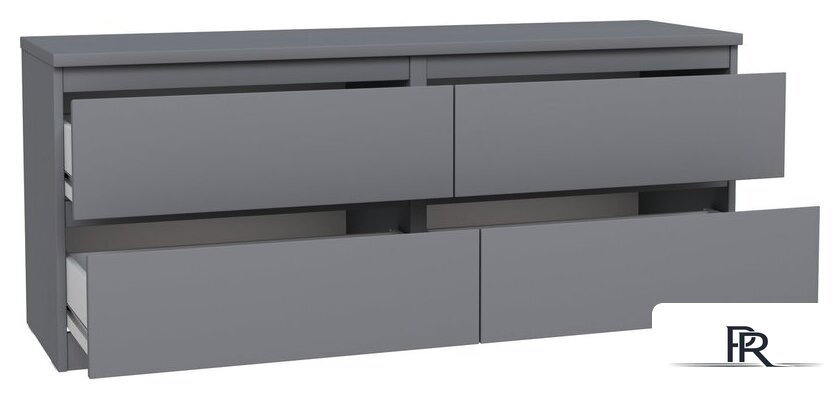 Тумба Mio Tesoro Кастор 4 ящика 2.03.03.100.4 (серый) - Изображение №3 — Интернет-магазин ПроЗаказ