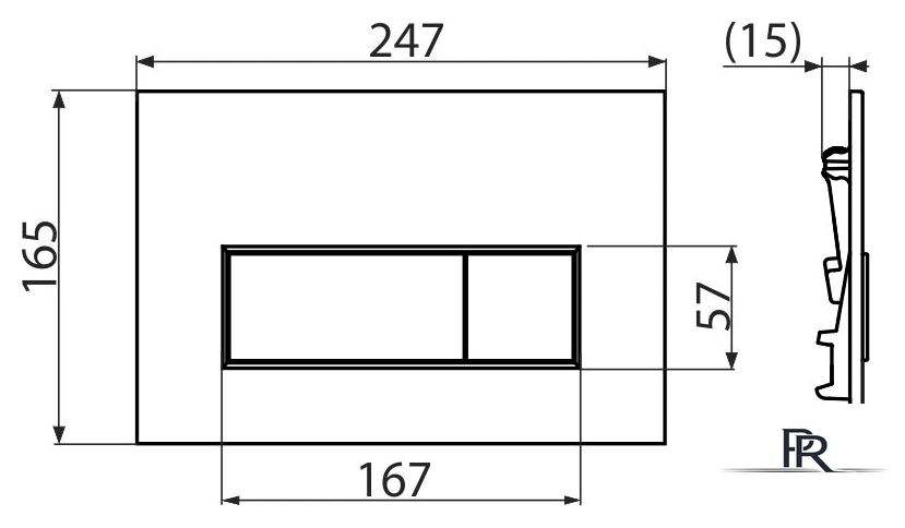 Панель смыва Alcaplast M578 (черный матовый) - Изображение №2 — Интернет-магазин ПроЗаказ