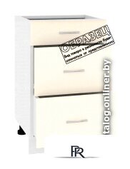 Шкаф напольный Кортекс-мебель Корнелия Лира НШ60р3ш без столешницы (белый) - Изображение №2 — Интернет-магазин ПроЗаказ
