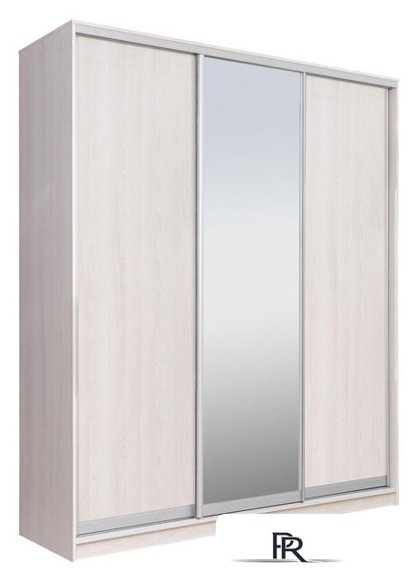 Шкаф распашной Рэйгрупп 233 YYX Elgon РГ-07.02 (ясень снежный/ хром) - Изображение №1 — Интернет-магазин ПроЗаказ