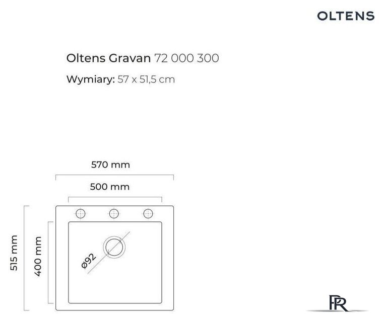 Кухонная мойка Oltens Gravan 72000300 - Изображение №2 — Интернет-магазин ПроЗаказ