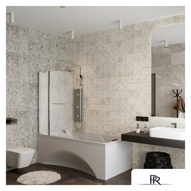 Стеклянная шторка для ванны Roxen Brimen 52010-120 120х140 - Изображение №2 — Интернет-магазин ПроЗаказ