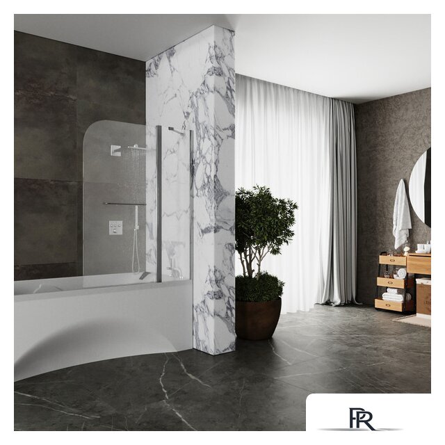 Стеклянная шторка для ванны Roxen Brimen 52010-120 120х140 - Изображение №4 — Интернет-магазин ПроЗаказ