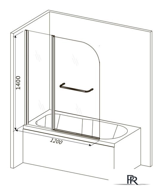 Стеклянная шторка для ванны Roxen Brimen 52010-120 120х140 - Изображение №11 — Интернет-магазин ПроЗаказ