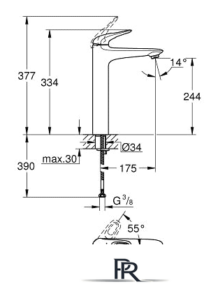 Смеситель Grohe Eurostyle 23570003 - Изображение №2 — Интернет-магазин ПроЗаказ