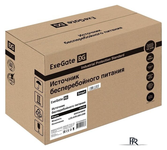 Источник бесперебойного питания ExeGate Smart LB-650.LCD.AVR.2SH.USB - Изображение №8 — Интернет-магазин ПроЗаказ