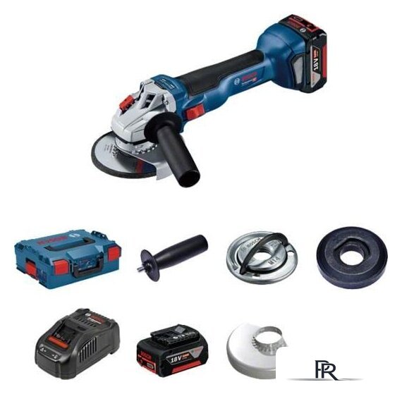 Угловая шлифмашина Bosch GWS 18V-10 Professional 06019J4004 (с 2-мя АКБ, кейс) - Изображение №1 — Интернет-магазин ПроЗаказ