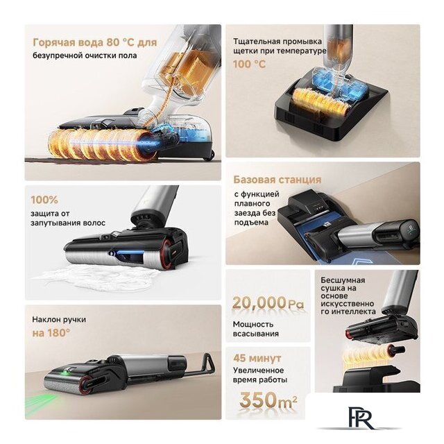 Вертикальный моющий пылесос Trouver Wet and Dry Vacuum X4 Pro - Изображение №21 — Интернет-магазин ПроЗаказ