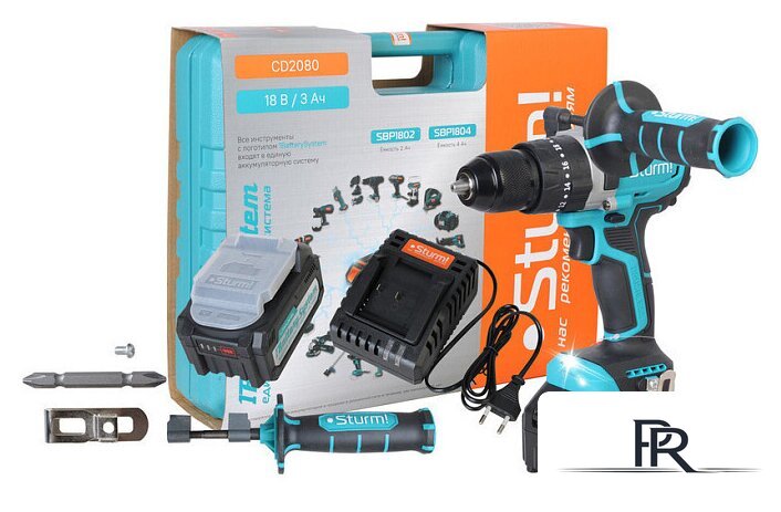 Дрель-шуруповерт Sturm CD2080 (с 2-мя АКБ, кейс) - Изображение №1 — Интернет-магазин ПроЗаказ