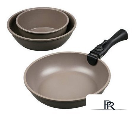 Набор сковород Lara LR01-300 (коричневый) - Изображение №2 — Интернет-магазин ПроЗаказ