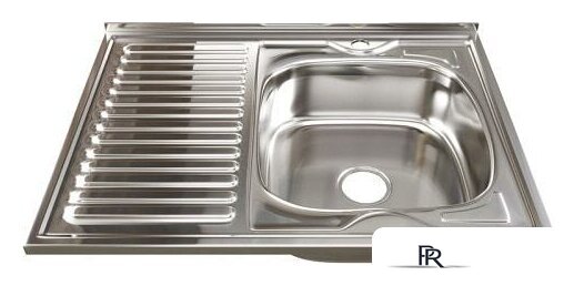 Кухонная мойка Mixline 528017 (правая, полированная, 0.6 мм) - Изображение №1 — Интернет-магазин ПроЗаказ