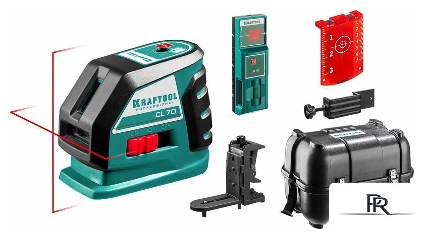 Лазерный нивелир KRAFTOOL CL-70-4 34660-4 (с держателем и детектором, кейс) - Изображение №1 — Интернет-магазин ПроЗаказ