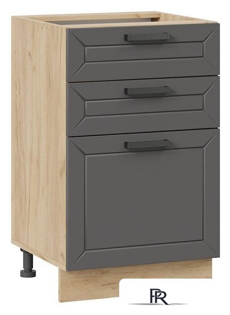 Шкаф напольный Трия Лорас 1Н5Я3 (дуб крафт золотой/холст вулкан) - Изображение №1 — Интернет-магазин ПроЗаказ