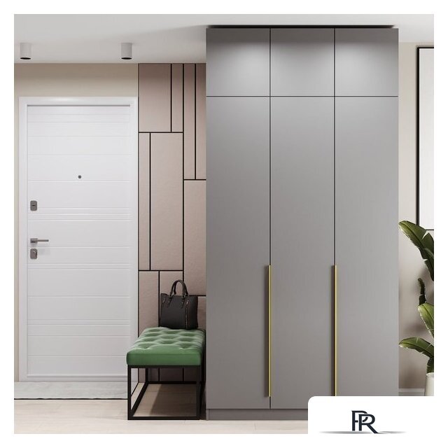 Шкаф распашной Soma Lord Gold 120x240 (серый) - Изображение №4 — Интернет-магазин ПроЗаказ