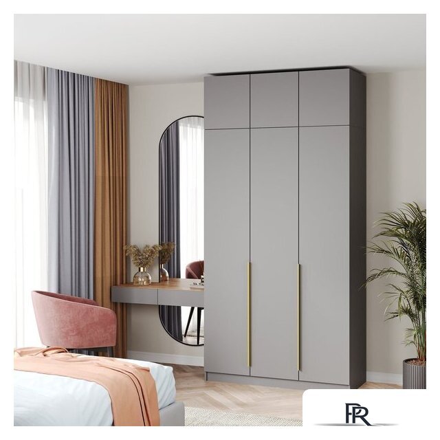 Шкаф распашной Soma Lord Gold 120x240 (серый) - Изображение №5 — Интернет-магазин ПроЗаказ