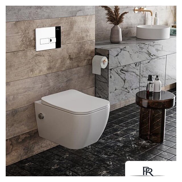 Унитаз подвесной Roxen Cube Bidet One Rimless 6 в 1 StounFix Dual Fresh 596716 (кнопка: хром) - Изображение №12 — Интернет-магазин ПроЗаказ